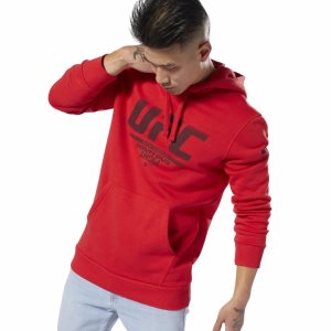 Reebok UFC Fan Gear Kapuzenpullover Herren - Rot - DE 546-RXC